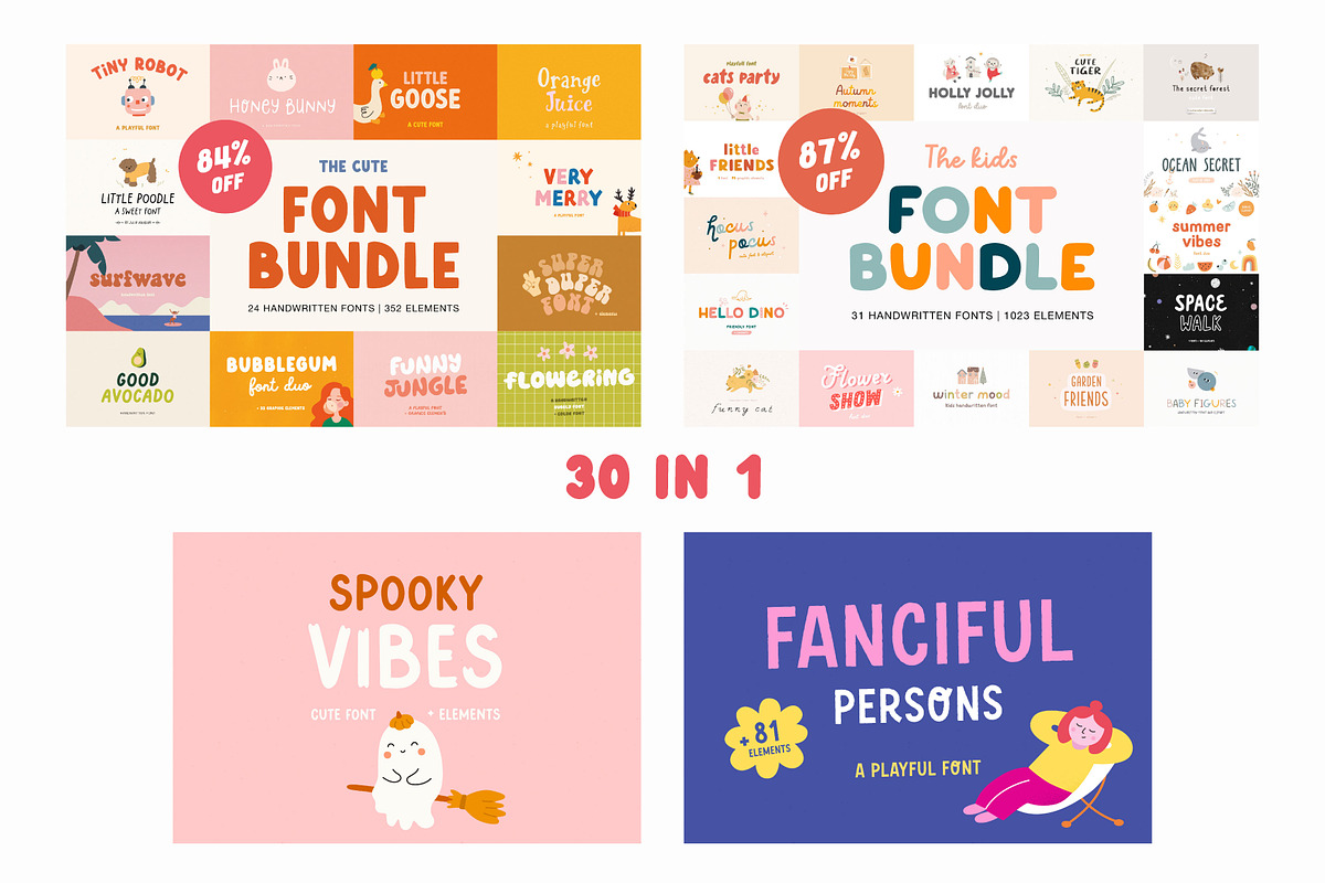 Whole shop BUNDLE | Fonts & Graphics, a Script Font by JuliaVolkova (Photo 2 of 32)