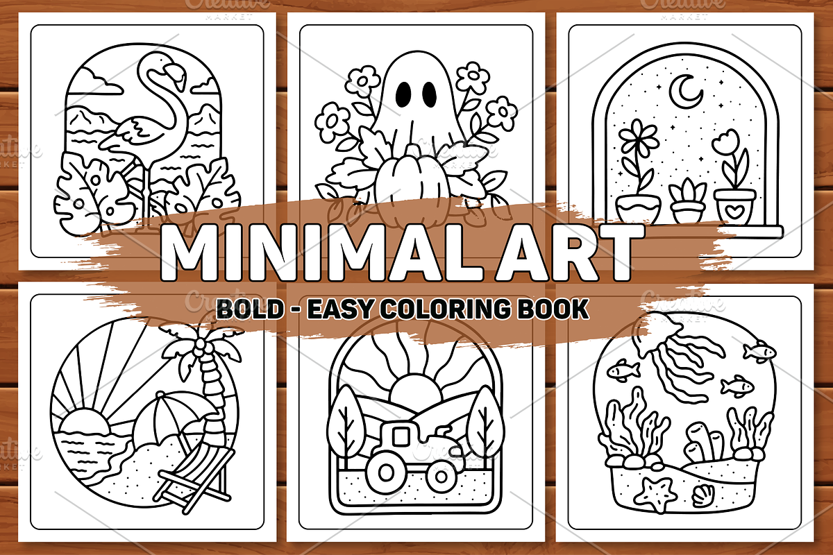 Minimal Art Coloring Book, a Decorative Illustration by Coco Bloom (Photo 1 of 6)