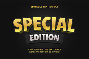 6 Text Effect Gold Bundle Eps