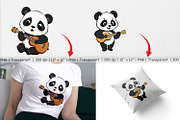 Guitar Panda Clipart, a Graphic by Artnoy (Thumbnail 3 of 5)