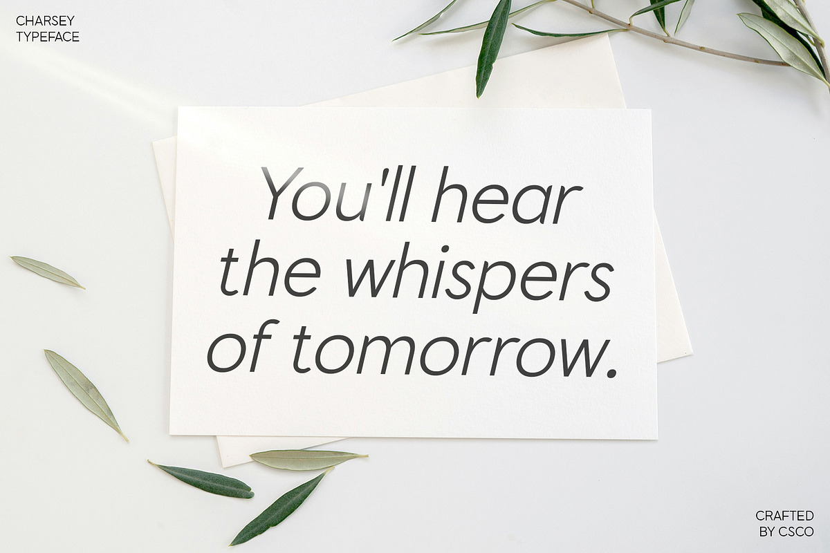 Charsey – Modern Font, a Sans Serif Font by Craft Supply Co. (Photo 6 of 8)