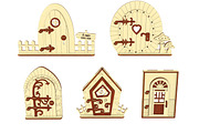 Fairy Door Set - Laser Cut Designs, an Object Graphic by VectorPainter (Thumbnail 9 of 9)
