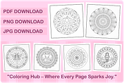 Comfy Mandala Coloring Book, a Seasonal Illustration by Coco Bloom (Thumbnail 2 of 4)