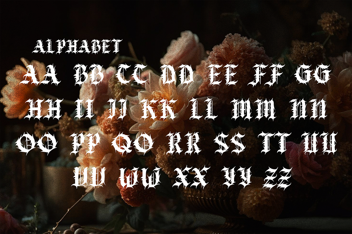 Mesciv Metal Blackletter Font, a Blackletter Font by dansdesign (Photo 3 of 7)