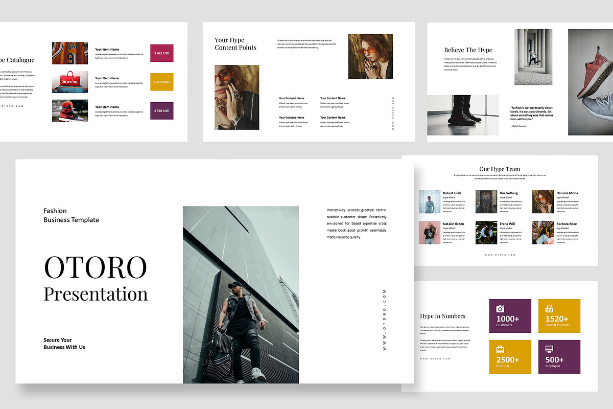 Otoro : Fashion Pitch Google Slides, a Presentation Template by Punkl Camp (Photo 1 of 9)