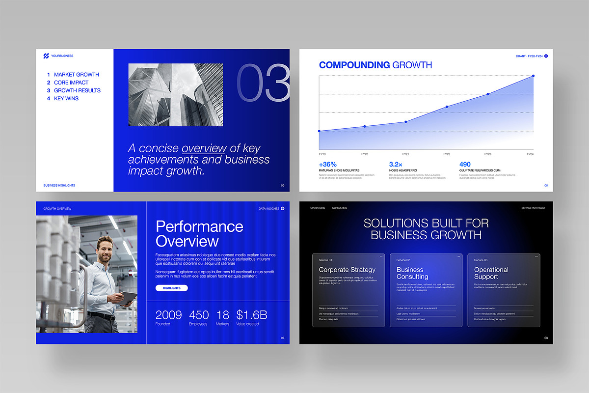 Modern Business Presentation Templat, a Presentation Template by BrandPacks (Photo 3 of 7)