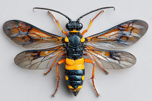 Stunning Detailed Closeup of a Wasp, a Photo by Pixeness Studio