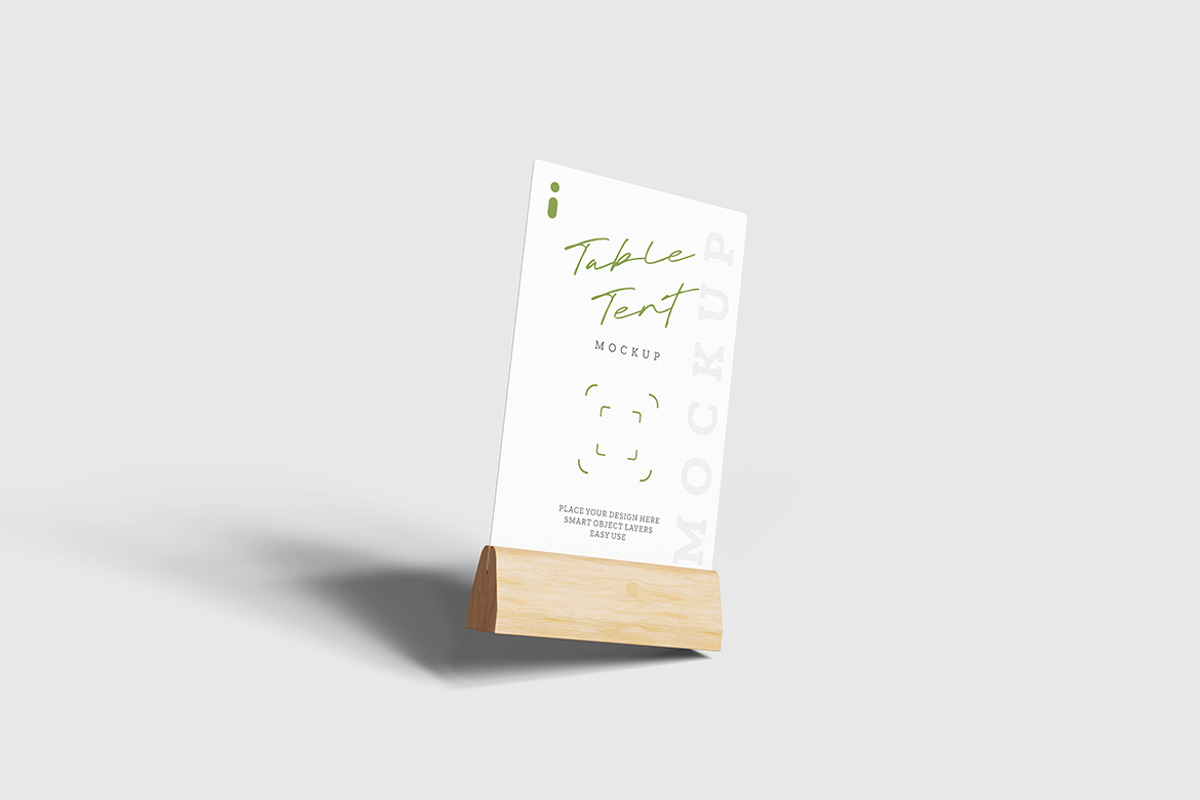 Table Tent Mockup, a Product Mockup by Indah (Photo 3 of 6)