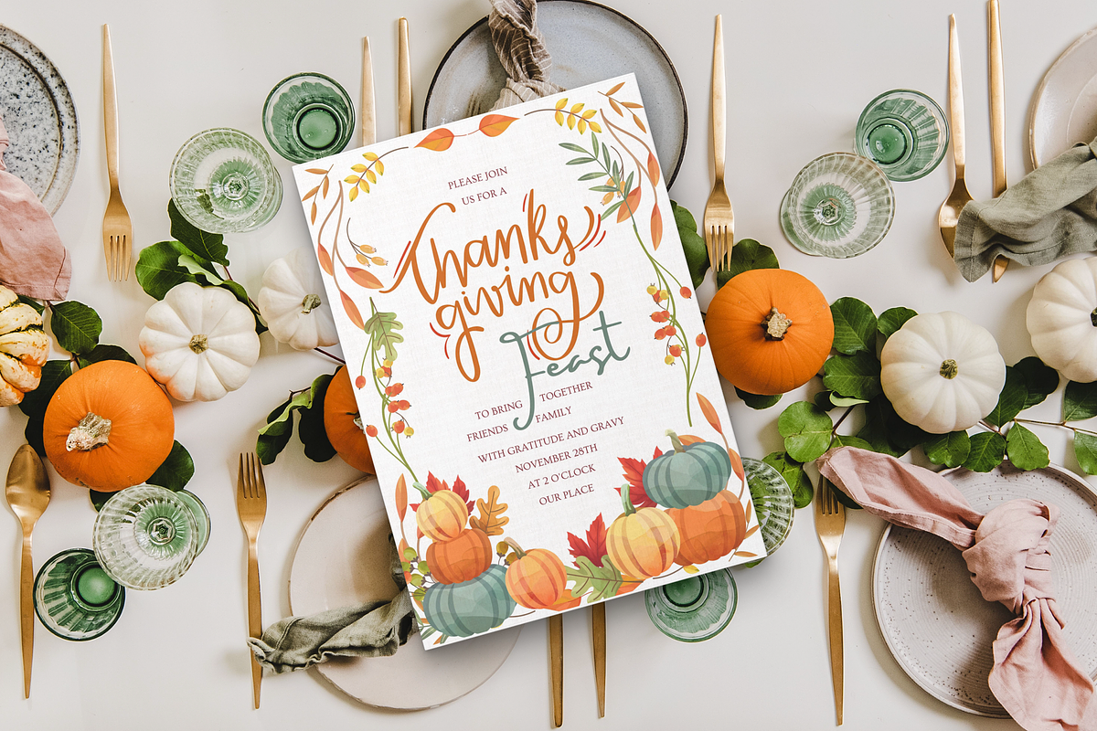 Editable Thanksgiving Invitation, an Invitation Template by ForeverPrint (Photo 1 of 7)