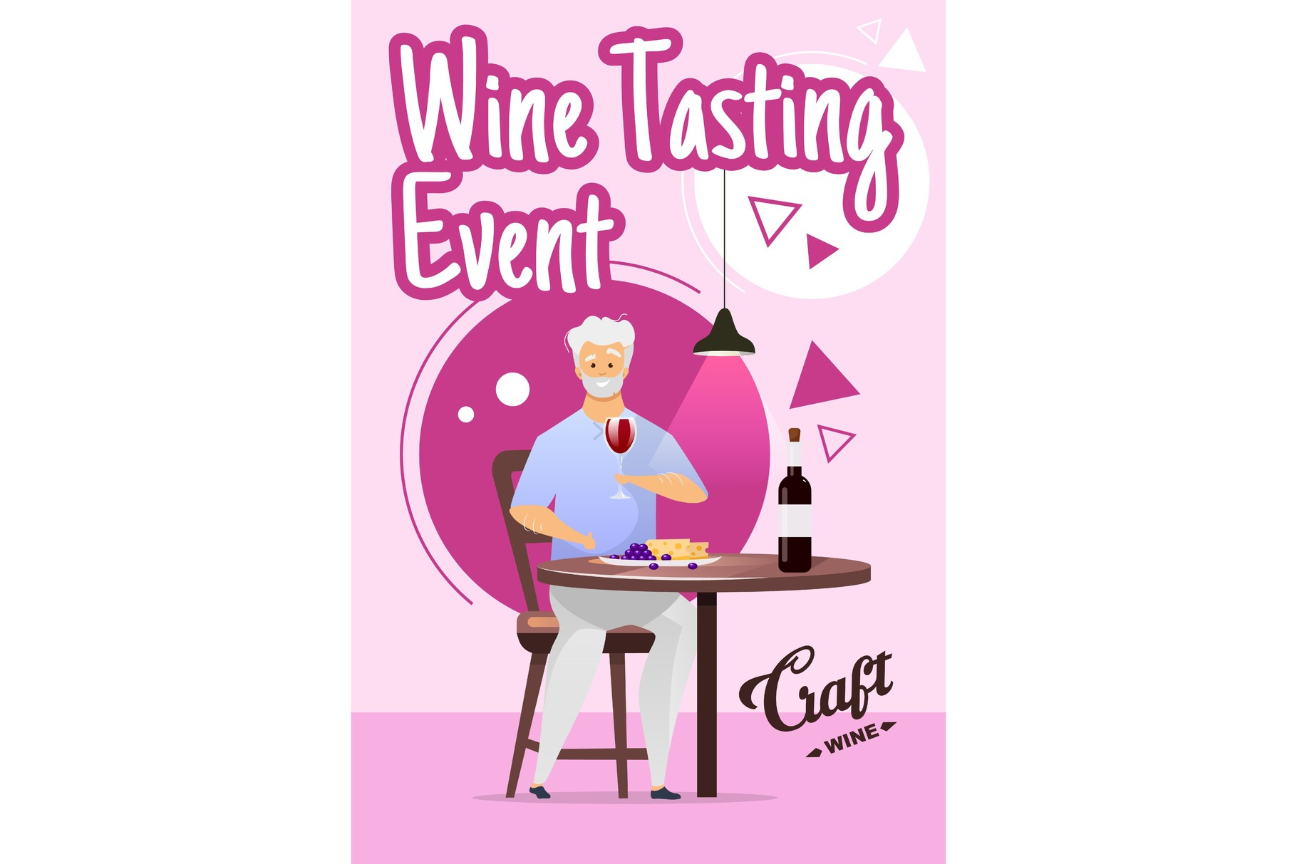 Wine tasting event poster vector, a Flyer Template by IMG visuals ...