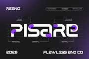 Reano - Futuristic Display Font, a Sans Serif Font by Flawless And Co (Thumbnail 6 of 10)