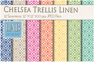 12 Patterned Linen Fabric Textures