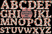 26 Christmas Alphabets PNG Bundle, a Decorative Illustration by ClipArtTime (Thumbnail 1 of 3)