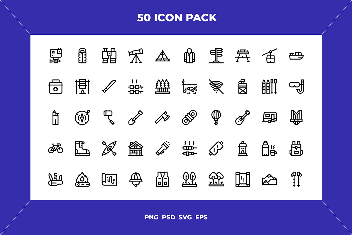 Adventure icons, an Outline Icon by Wencory (Photo 1 of 2)