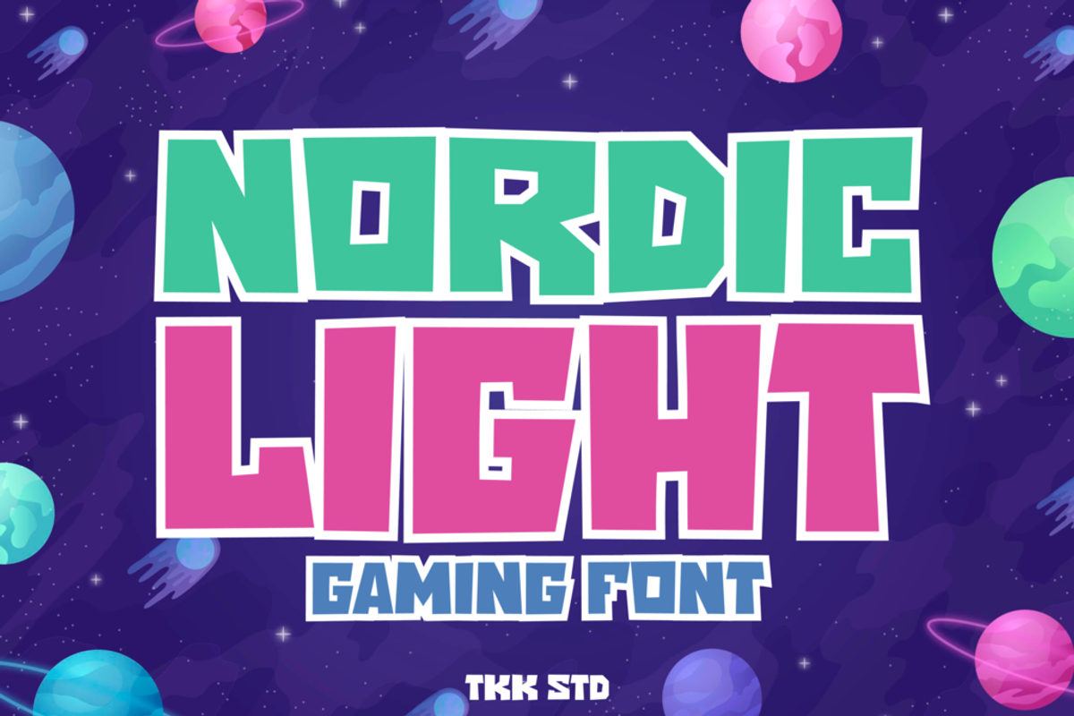 Nordic Light - Gaming Font, a Sans Serif Font by tokokoo (Photo 13 of 13)