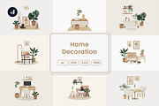 Home Decoration Illustration, a Decorative Illustration by Jump Studio (Thumbnail 1 of 10)