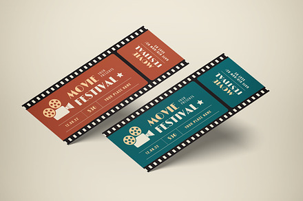 Ticket Movie Festival, a Card Template by graphicook