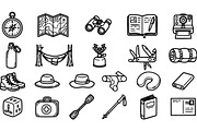 Outdoor Adventure Gear Icons, an Illustration by designvectx (Thumbnail 2 of 3)