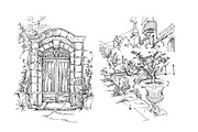 Set of Old Street landscapes, a Texture Illustration by Penndpaper (Thumbnail 5 of 5)