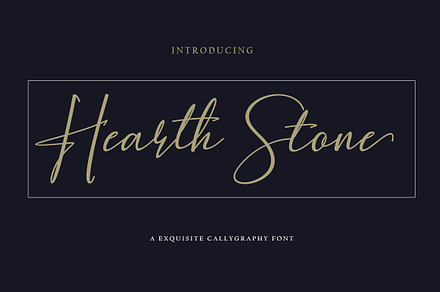 Hearth Stone, a Script Font by mightype