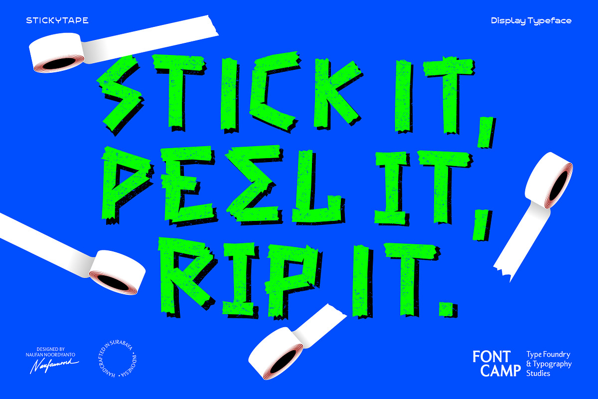 Stickytape Font, a Handwritten Font by Fontcamp Type Foundry (Photo 8 of 9)