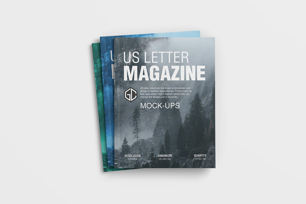 US Letter Magazine Mockup, a Books & Magazine Mockup by graphiccrew (Photo 7 of 19)