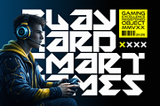 Martin Gaming - Futuristic Font, a Font by figuree studio (Thumbnail 5 of 10)