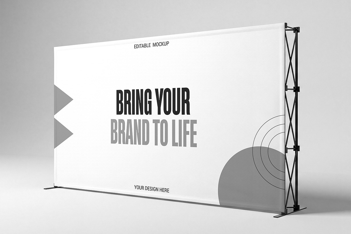 Exhibition Backdrop Banner Mockup, an Advertising Mockup by graphypix (Photo 3 of 4)