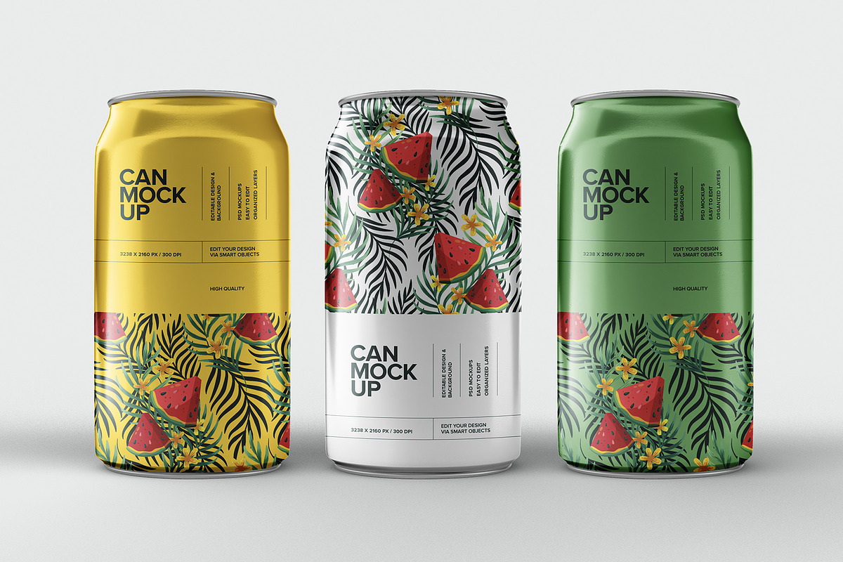 Soda Can Mockup Set, a Cups & Container Mockup by dpi (Photo 7 of 20)