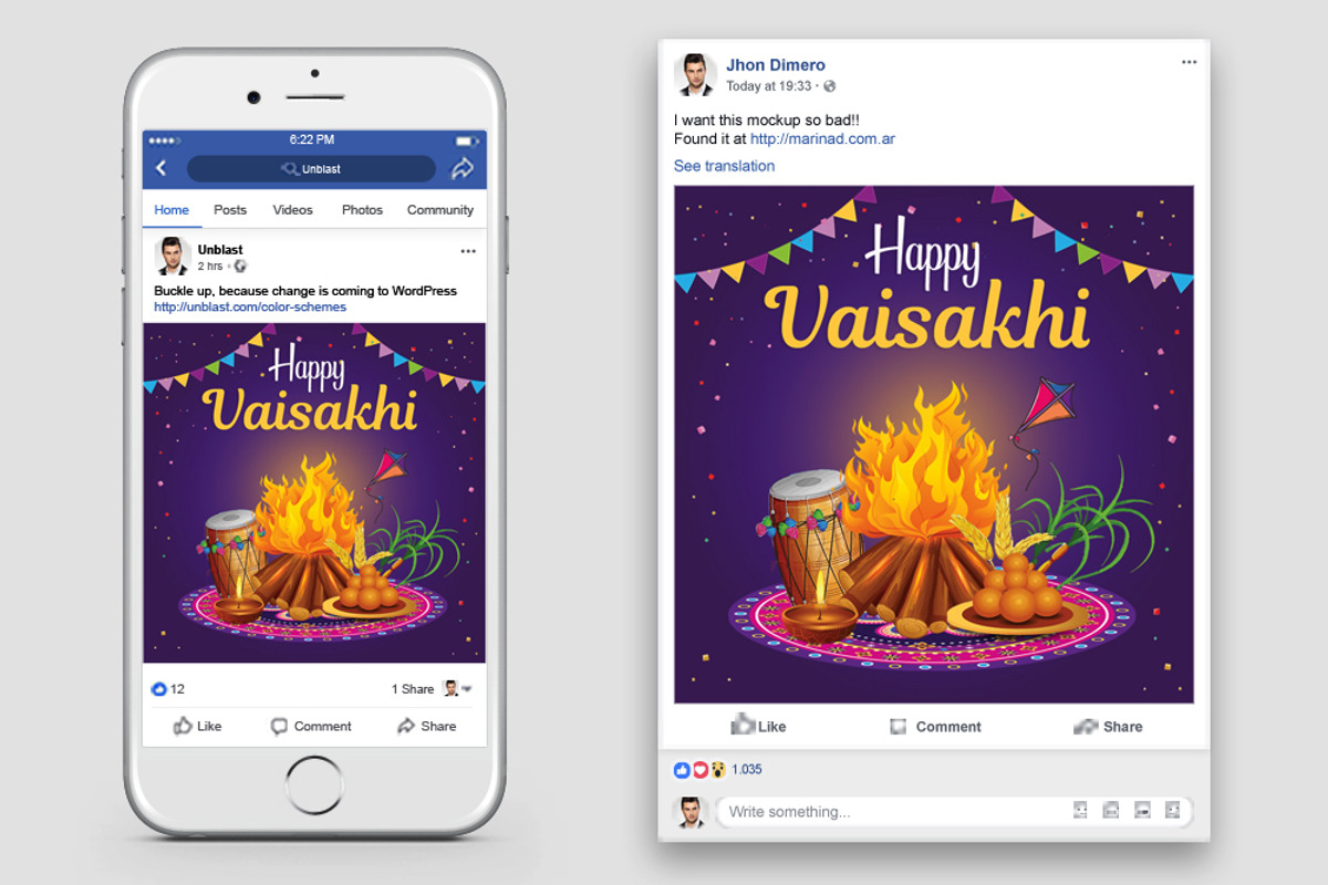 Happy Baisakhi Facebook Post, a Social Media Template by Business Flyers (Photo 2 of 2)