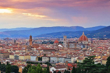 Panorama of duomo santa maria del fi containing florence, night, and italy, an Architecture Photo by CreativePhotoSpain