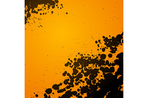 Grunge Blots Orange Background