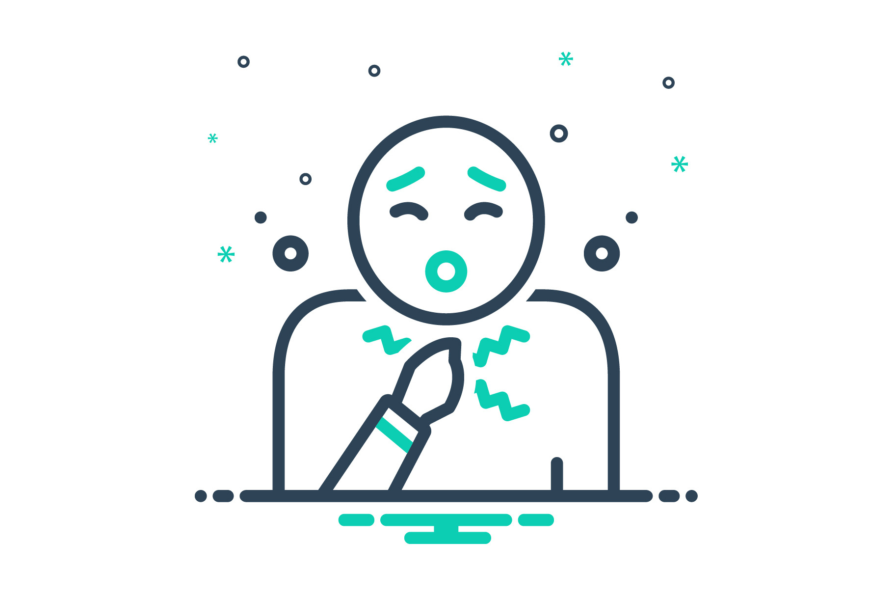 Hiccup hiccough icon, an Icon by Creative priyanka
