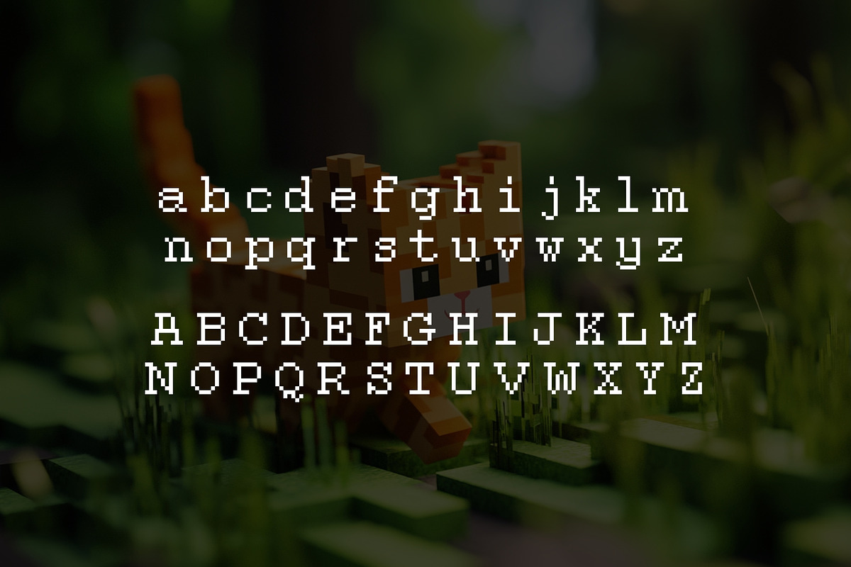 Block Craft - 8-Bit Pixel Font, a Sans Serif Font by HipFonts (Photo 5 of 6)
