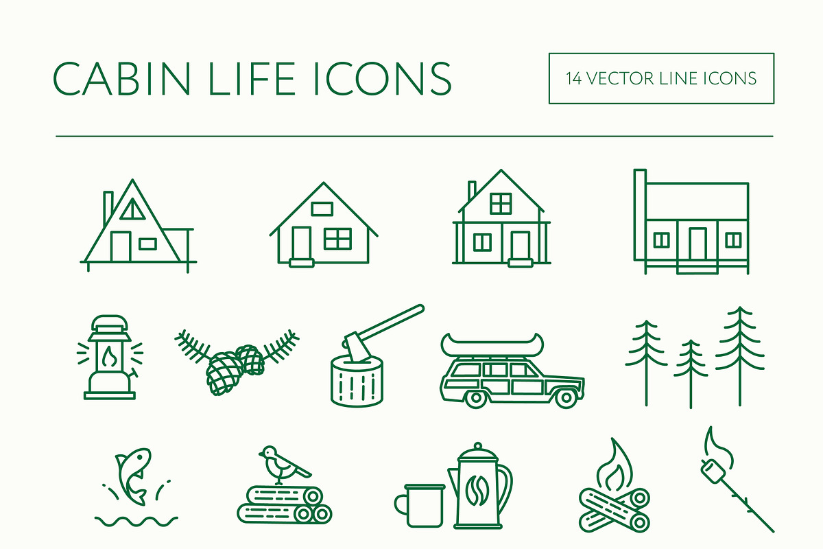 Cabin Life icons, an Icon by the cabin supply co (Photo 1 of 3)