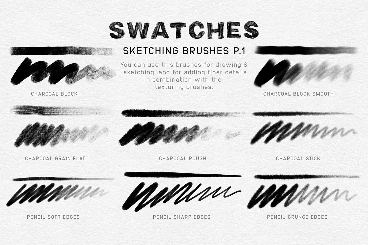 Charcoal Procreate Brushes, a Brush Add-On by MiksKS (Photo 8 of 9)
