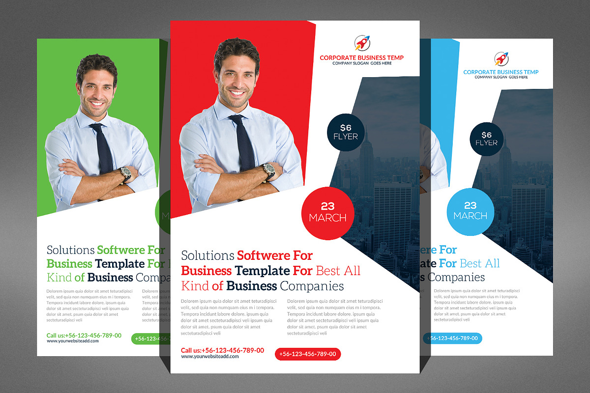 66 Corporates Flyers Bundle, a Flyer Template by Graphic Templates (Photo 16 of 67)