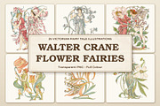 Vintage Flower Fairy Illustrations, a Decorative Illustration by Century Library (Thumbnail 1 of 10)