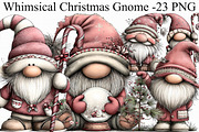 Whimsical Christmas Gnome Clipart, an Illustration by Libby Wishes (Thumbnail 1 of 6)