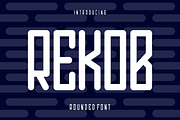 Rekob - Rounded Font, a Sans Serif Font by lelevien (Thumbnail 1 of 4)