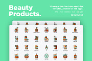 Beauty Products | 20 Thin Line Icons, an Outline Icon by Alex Blogoodf (Thumbnail 2 of 11)