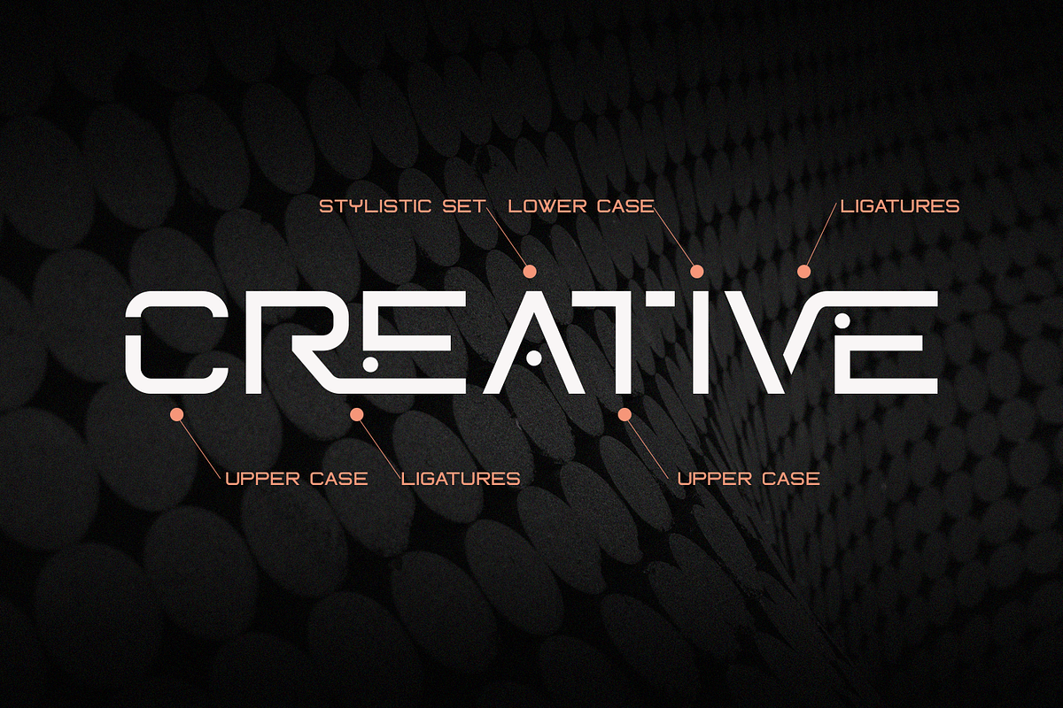 Netron - Futuristic Font preview 5