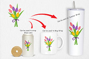 Tulip Bouquet Clipart, a Graphic by Artnoy (Thumbnail 4 of 5)