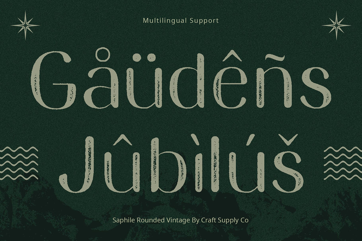 Saphile Rounded Vintage, a Sans Serif Font by Craft Supply Co. (Photo 7 of 8)