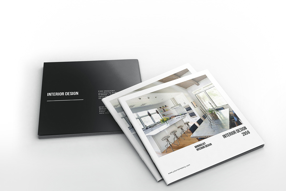 Interior Design Square Brochure, a Brochure Template by Giant Design