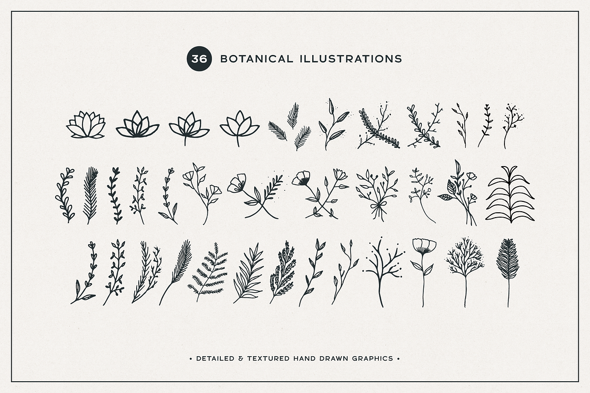Floral Logo Graphics Bundle, a Decorative Illustration by Kin Design (Photo 3 of 11)