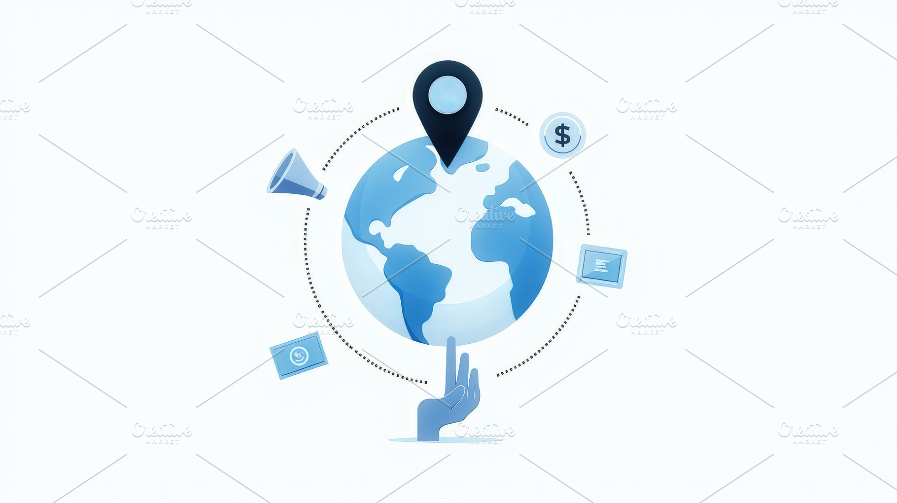 Illustration of Global Connectivity, a Technology Photo by Perpis