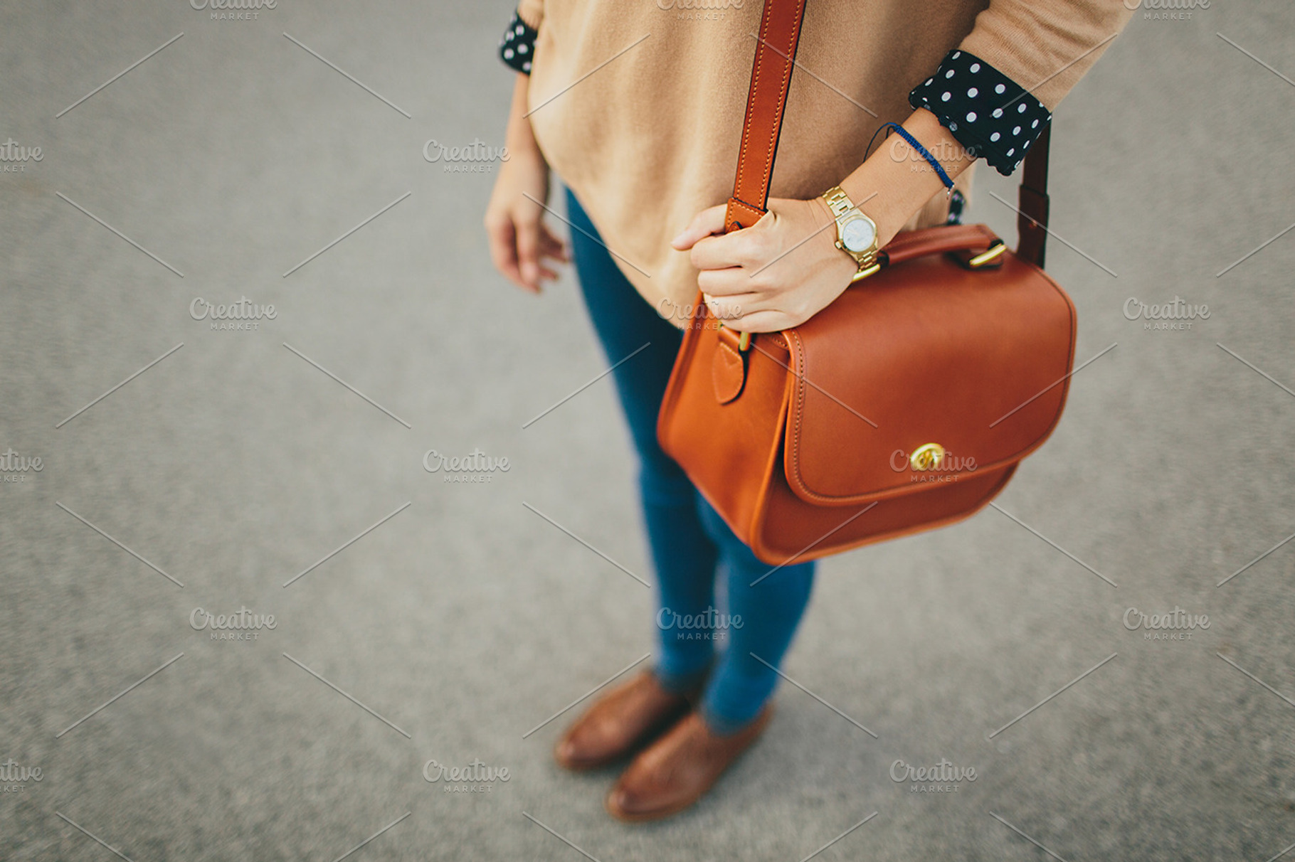 Girl with a bag featuring girl, fashion, and brown, a Beauty & Fashion Photo by M. Klasan