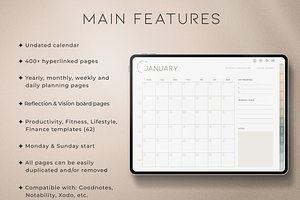 Undated Digital Planner IPad