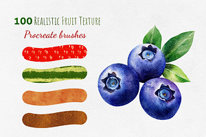 Procreate Realistic Fruit Texture, a Brush Add-On by HopeArtIllustration